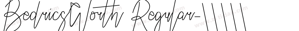 BedricsWorth Regular字体转换
